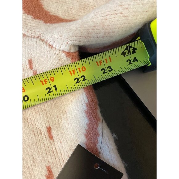 Eloquii NWT Brown White Squared Shoulder Crew Neck Pullover Sweater Sz 14 - Picture 10 of 12